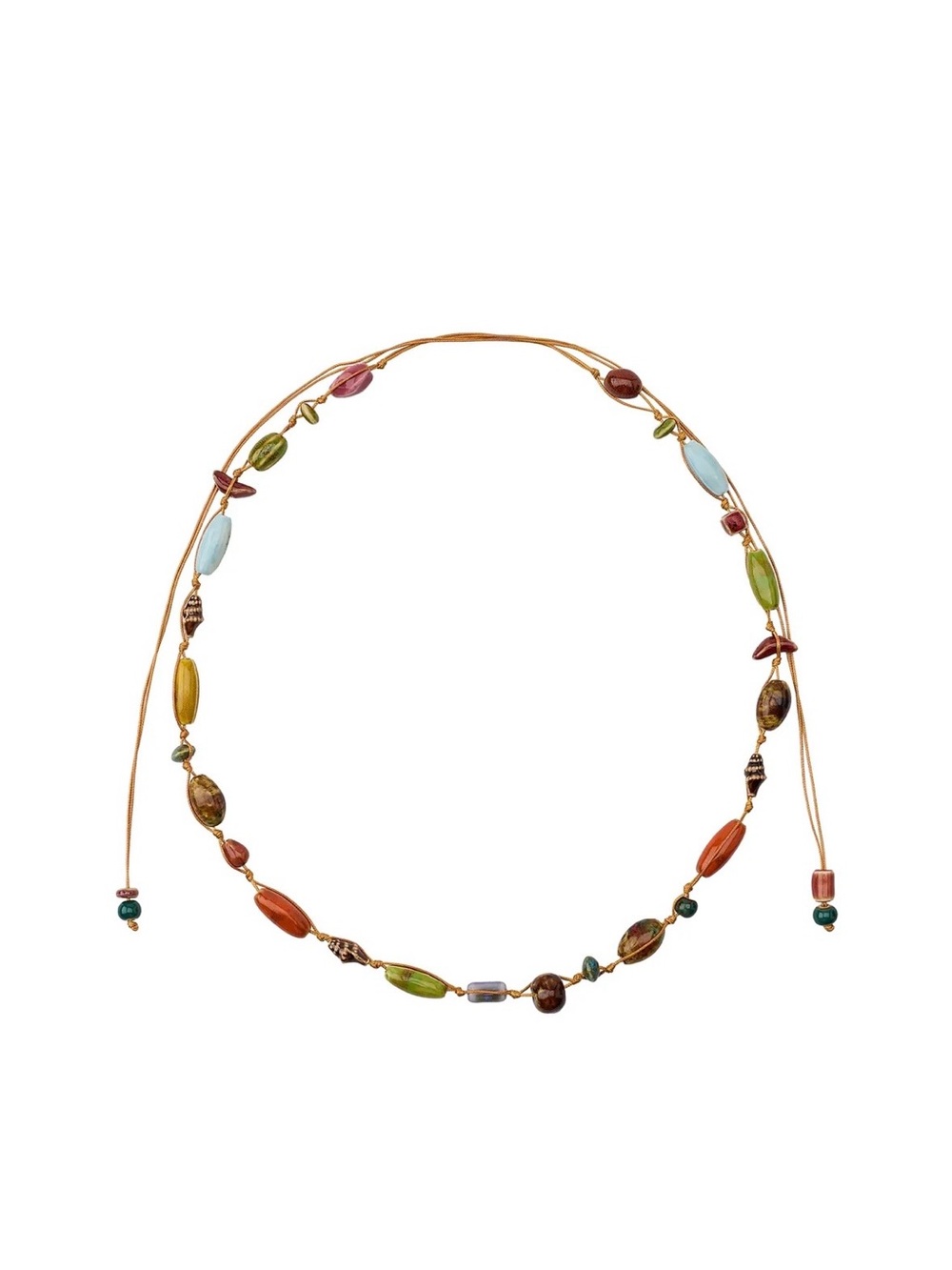 Multicolor Beaded Adjustable Necklace or Belt